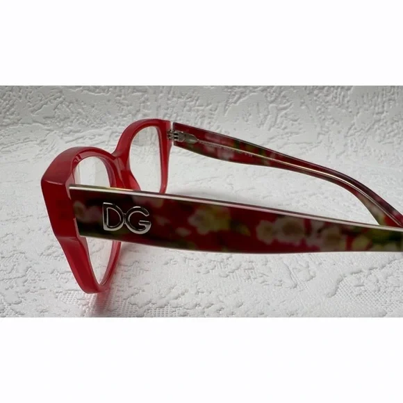 Dolce & Gabbana Opal Red Floral Print Eyeglass‎ Frame - Picture 9 of 11